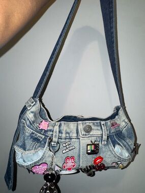 Mini Junk Denim Shoulder Bag